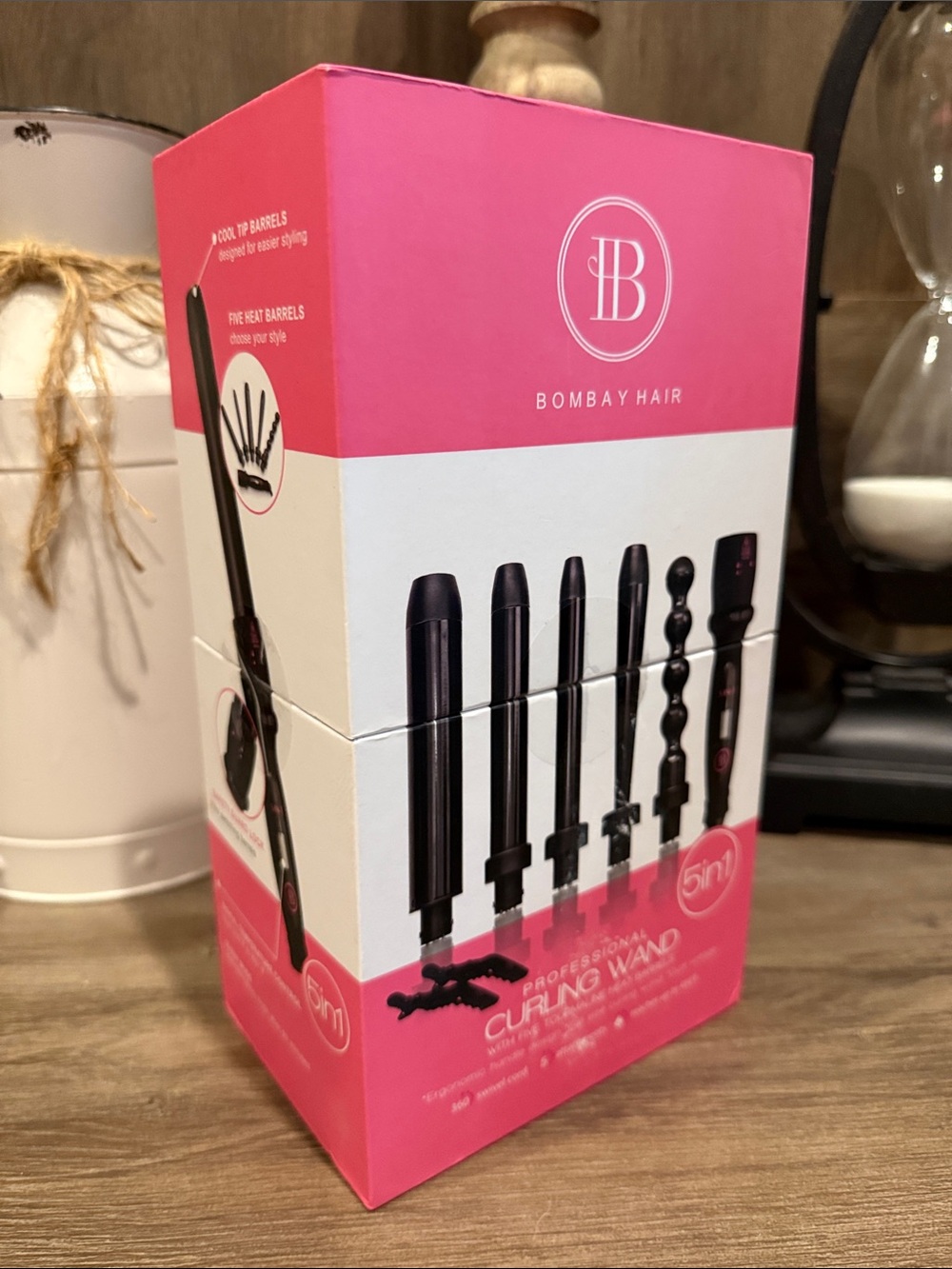 Never Opened! Bombay Hair 5-in-1 Professional Curling Wand